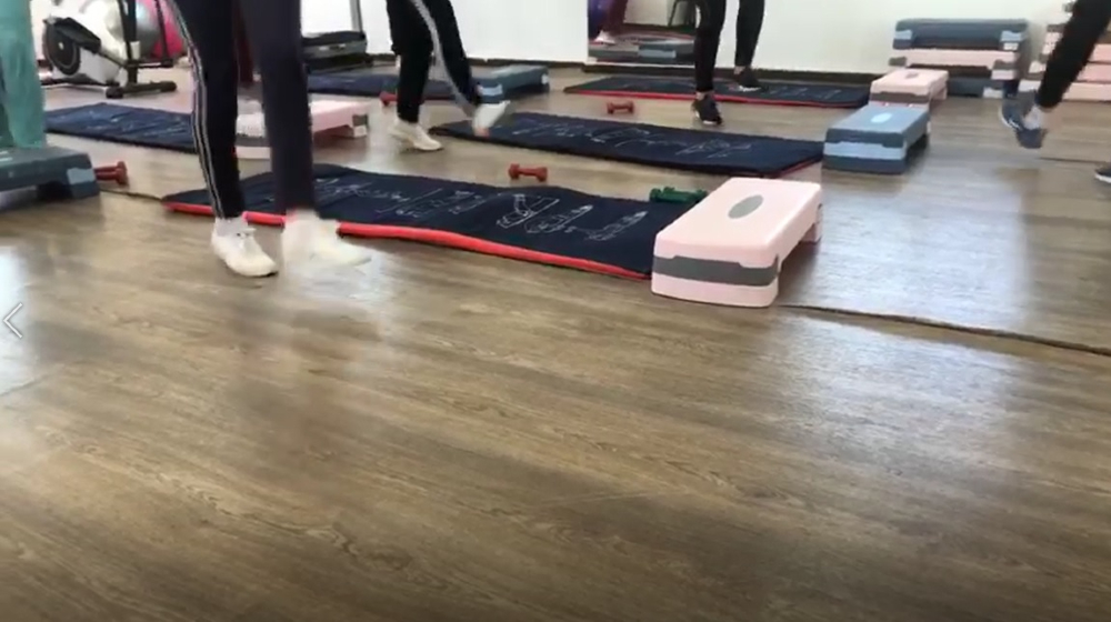 A gym room in one of the safe spaces in the West Bank for women survivors of violence