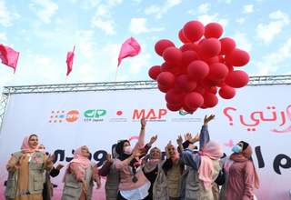 Pink Sports Day as Part of the October Breast Cancer Awareness Month Activities in Gaza © CCP/CFTA 