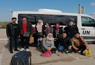 لجنة الشباب الإستشارية بُعيد عودتهم الى قطاع غزة