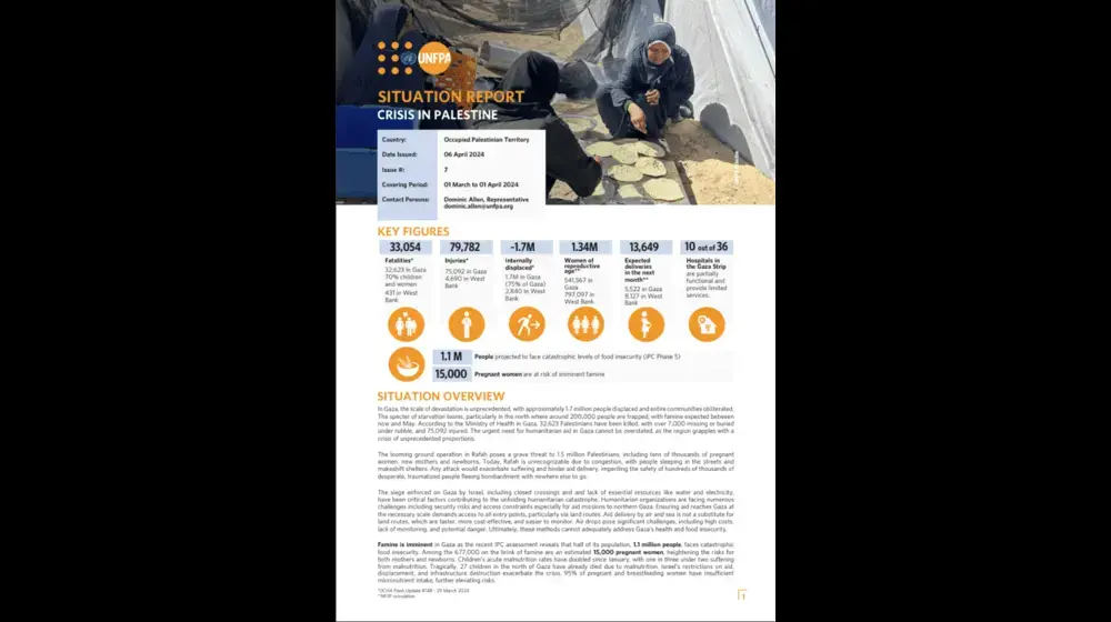 UNFPA Palestine Situation Report #7 - 06 April 2024