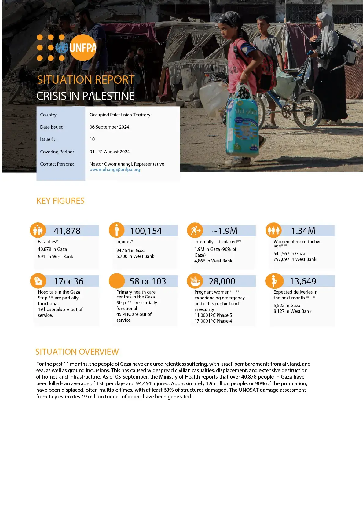 UNFPA SITUATION REPORT #10 - 06 September 2024