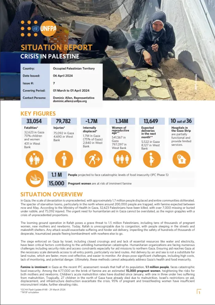 UNFPA Palestine Situation Report #7 - 06 April 2024