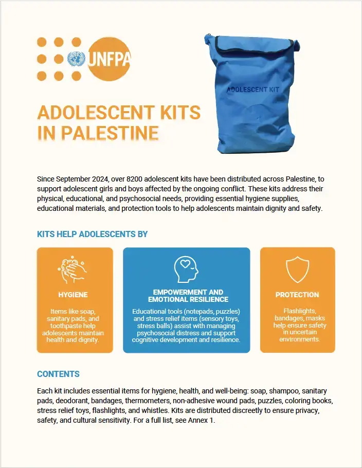 Adolescent Kits in Palestine