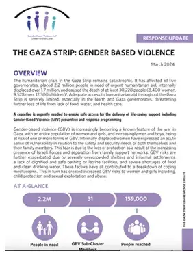 The Gaza Strip: Gender Based Violence - Response Update March 2024