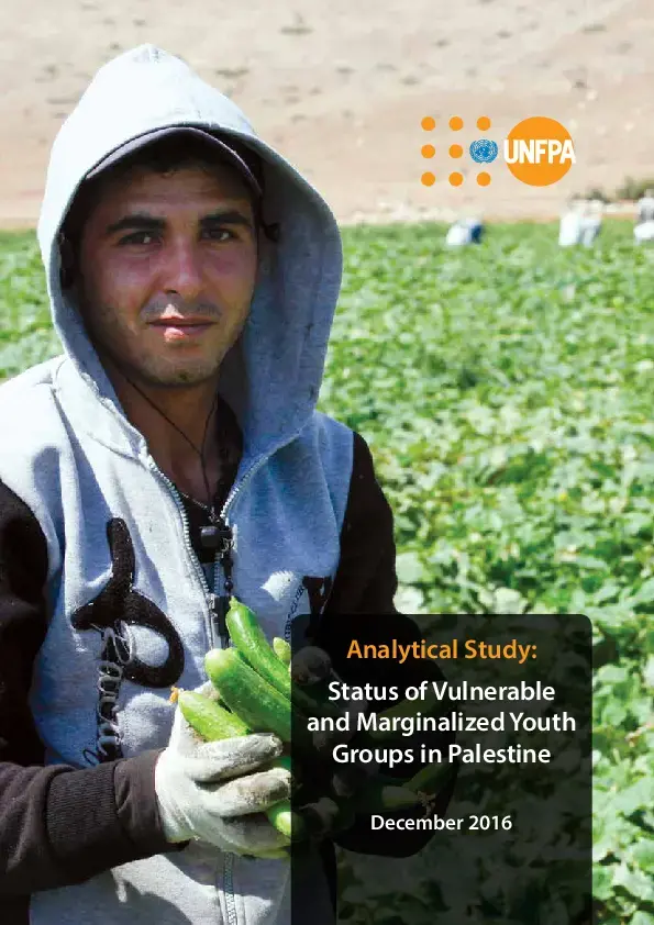 Status of Vulnerable and Marginalized Youth Groups in Palestine